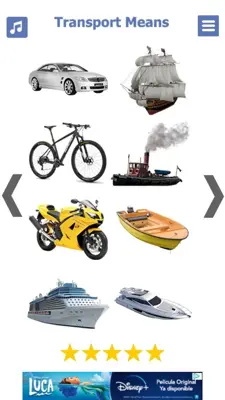 List of Means of Transport with Pictures | English android App screenshot 9