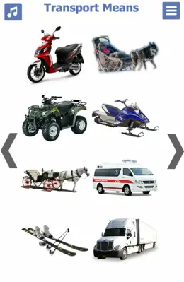 List of Means of Transport with Pictures | English android App screenshot 14